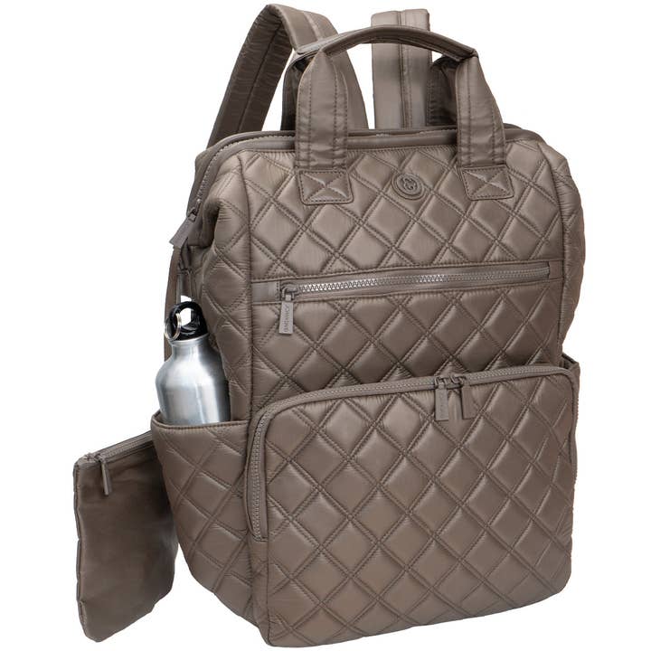 Magid – Mochila - Mulher por atacado – Mochila Quadrada para Portátil Joan & David Acolchoada em Nylon com Padrão de Diamante