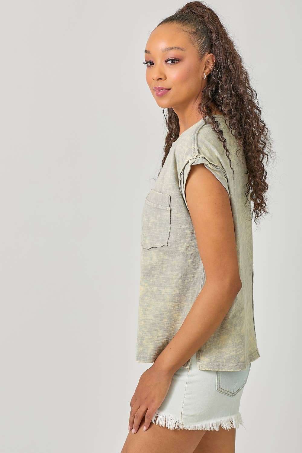 Mystree - Wholesale T-Shirt - Women's - 61119 Washed Slouchy Essential Tee2