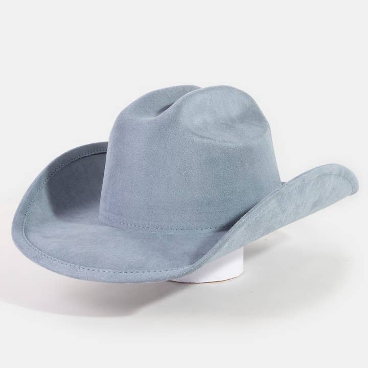 Collections by Fame Accessories – Fedora - Mulher por atacado – Chapéu de Cowboy Ocidental de Cor Sólida