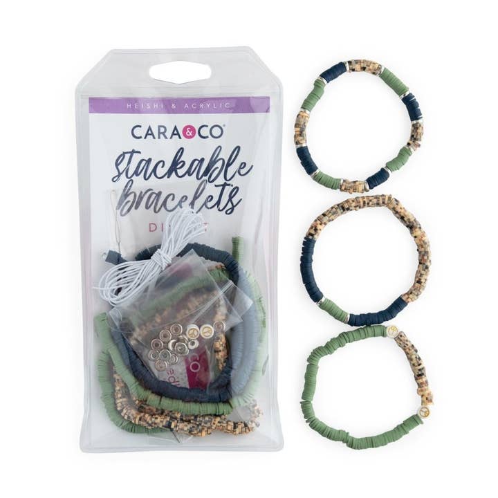 Land & Sea Stackable Bracelets for wholesale by Cara & Co Silicone Craft Supply