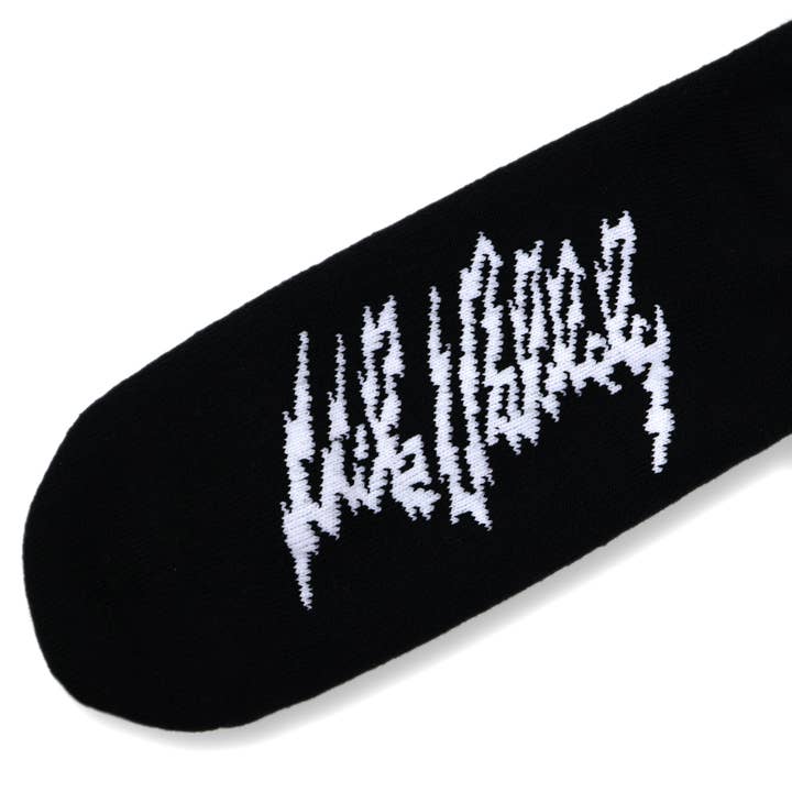 SOCCO - Wholesale Socks - Unisex - SOCCO x Mike Vallely | Big Bolt Crew | Black | Red