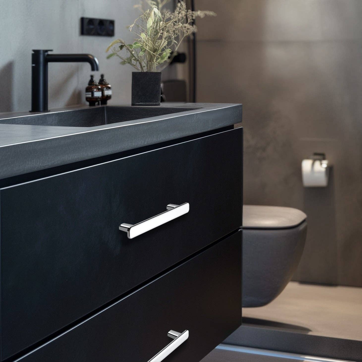 Island Universe Hardware Inc. - Venta al por mayor Pomos/tiradores - Tirador de Barra Plana con Borde Curvo Moderno23