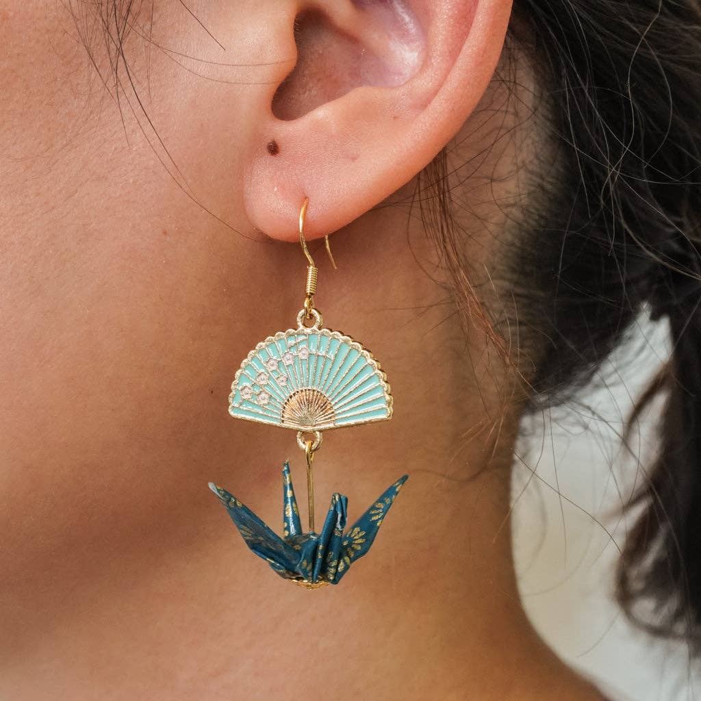 Kamyi.Art Origami Designs - Wholesale Dangle Earrings - Crane and Fan Earrings9