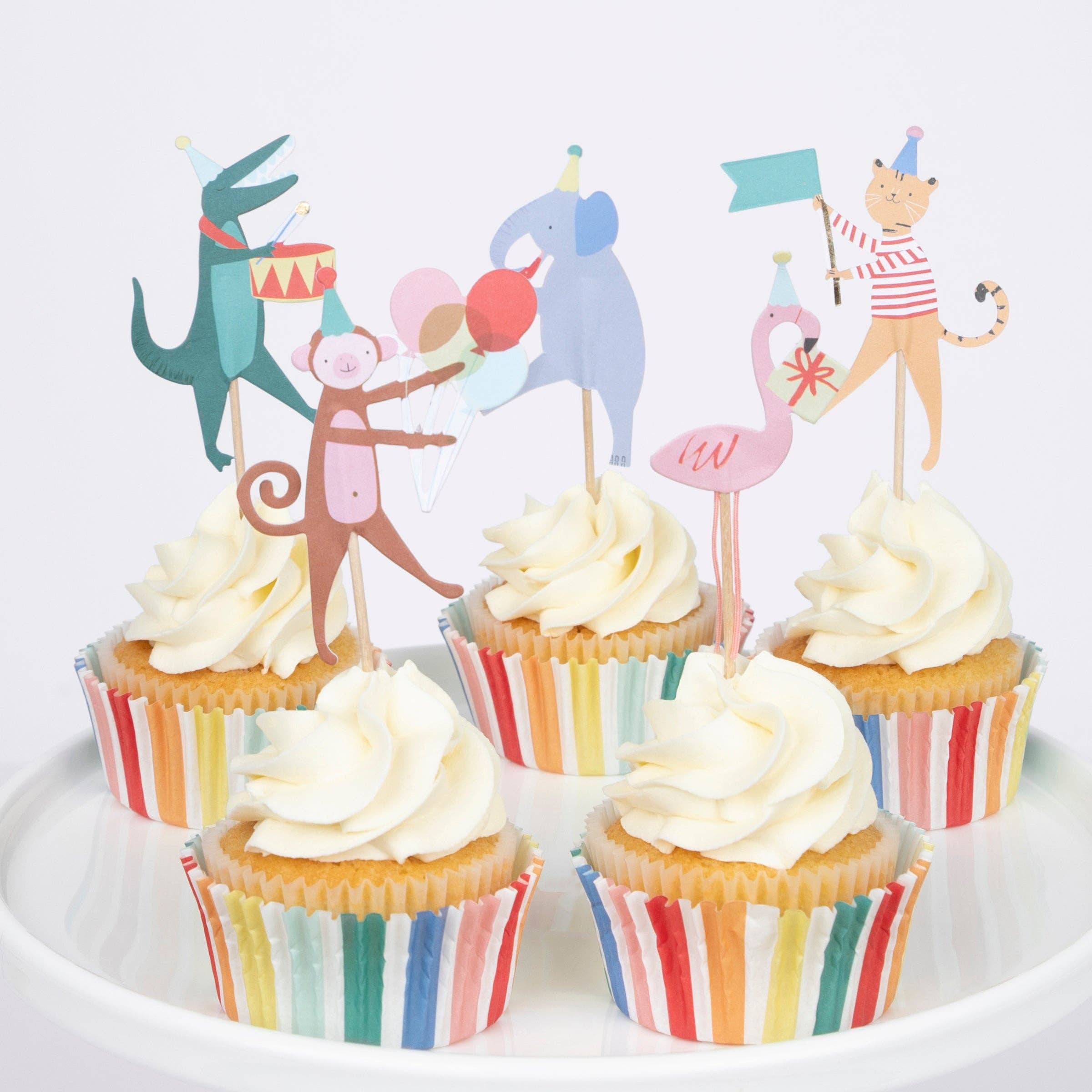 Meri Meri - Wholesale Cake/Cupcake Topper - Animal Parade Cupcake Kit1