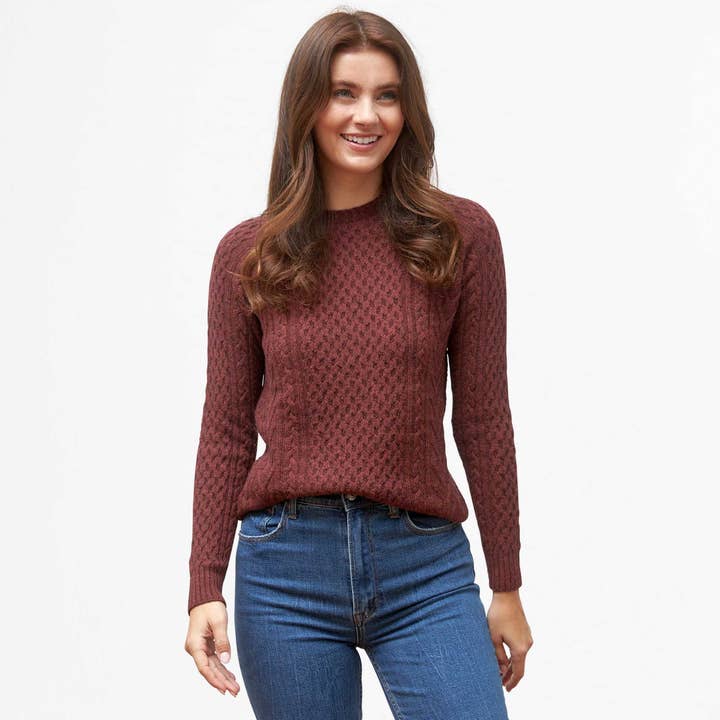 Oliver Charles - Wholesale Knit Sweater - Women's - 100% Yak Wool Cable Knit30
