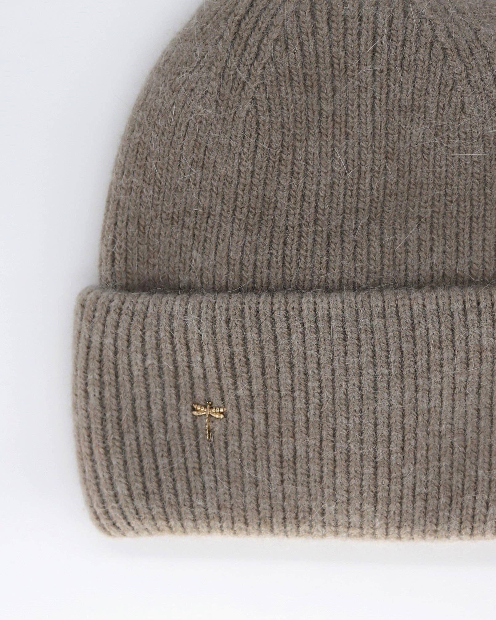 Scarf Designers - Wholesale Beanie - Women's - Angora and Wool Hat - Taupe Brown1