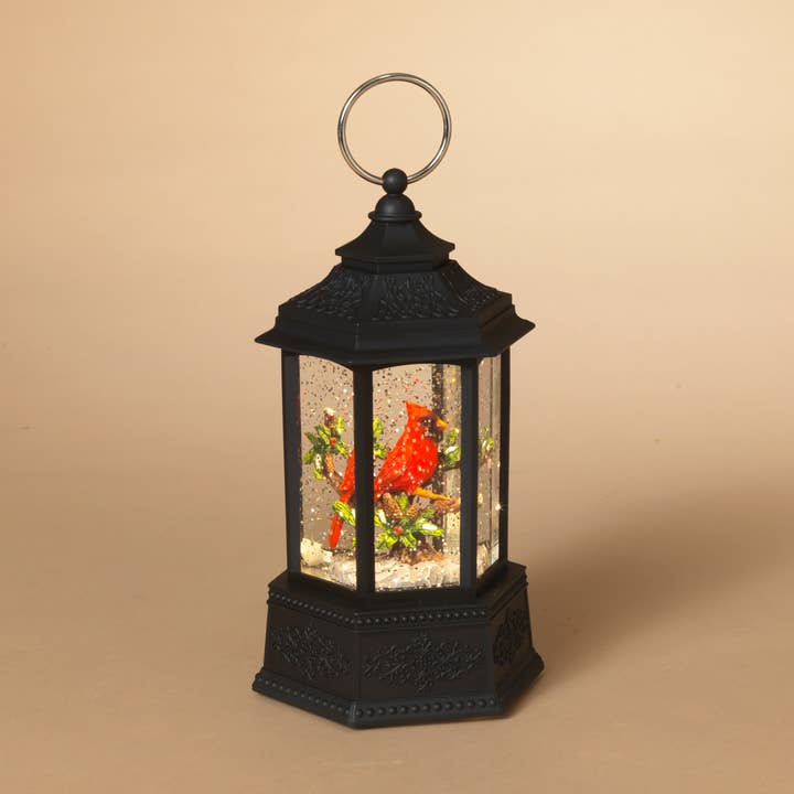 The Gerson Companies - Wholesale Christmas Decoration - Gerson Christmas 9.1"H B/O Lighted Spinning Water Globe Lant0