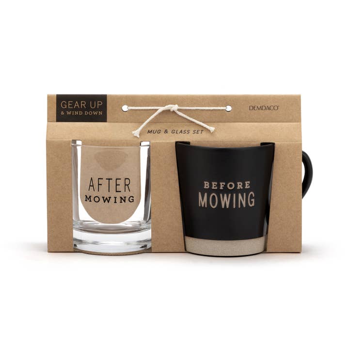 DEMDACO - Wholesale Coffee Mug - Mowing - Mug and Rocks Glass Set