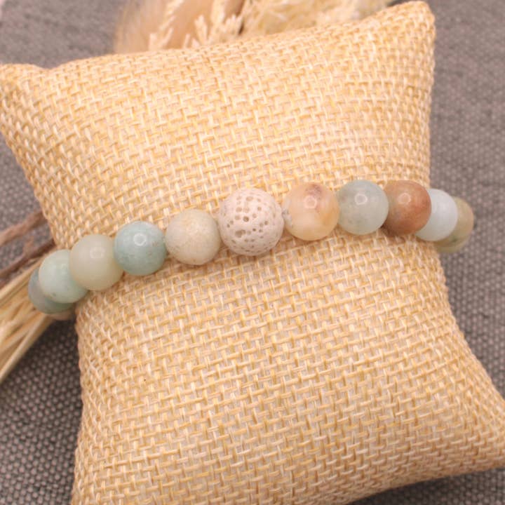 ZAD - Wholesale Aromatherapy bracelet - Amazonite Bead Essential Oil Diffuser Bracelet3