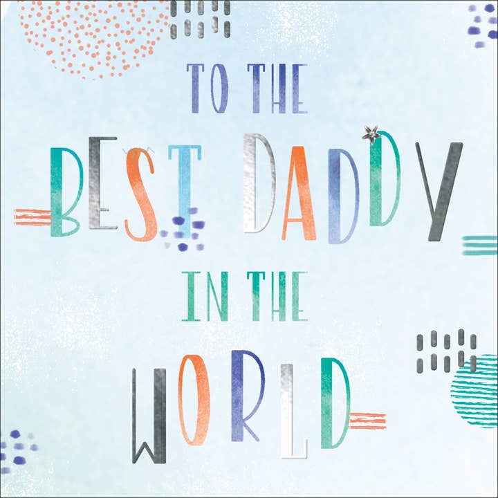 Tarjeta de felicitación hecha a mano para el mejor papá del mundo para venta al por mayor de The Handcrafted Card Company