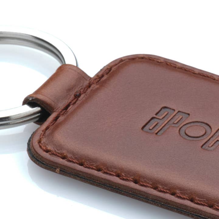apocope.paris - Wholesale Keychain - Unisex - LUDO - Patinated leather keychain - Chocolate2