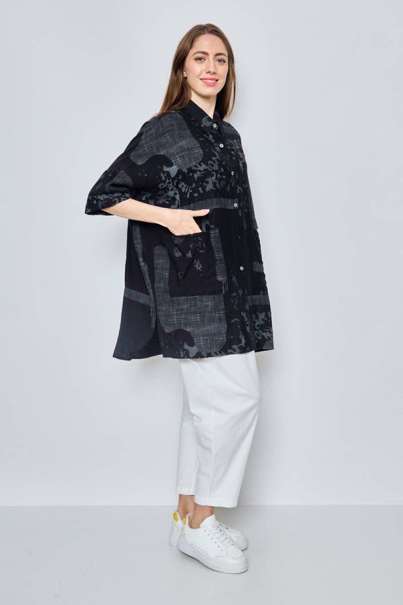 BELLA BLUE - Wholesale Tunic - Women's - Top - E68-H50981