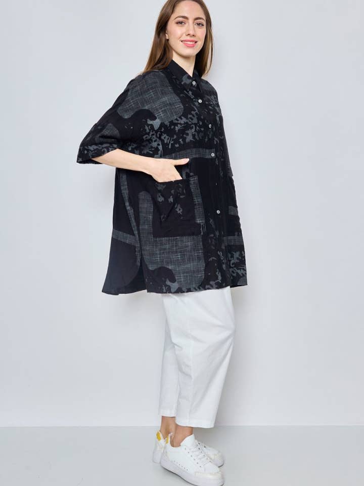 BELLA BLUE - Wholesale Tunic - Women's - Top - E68-H50981