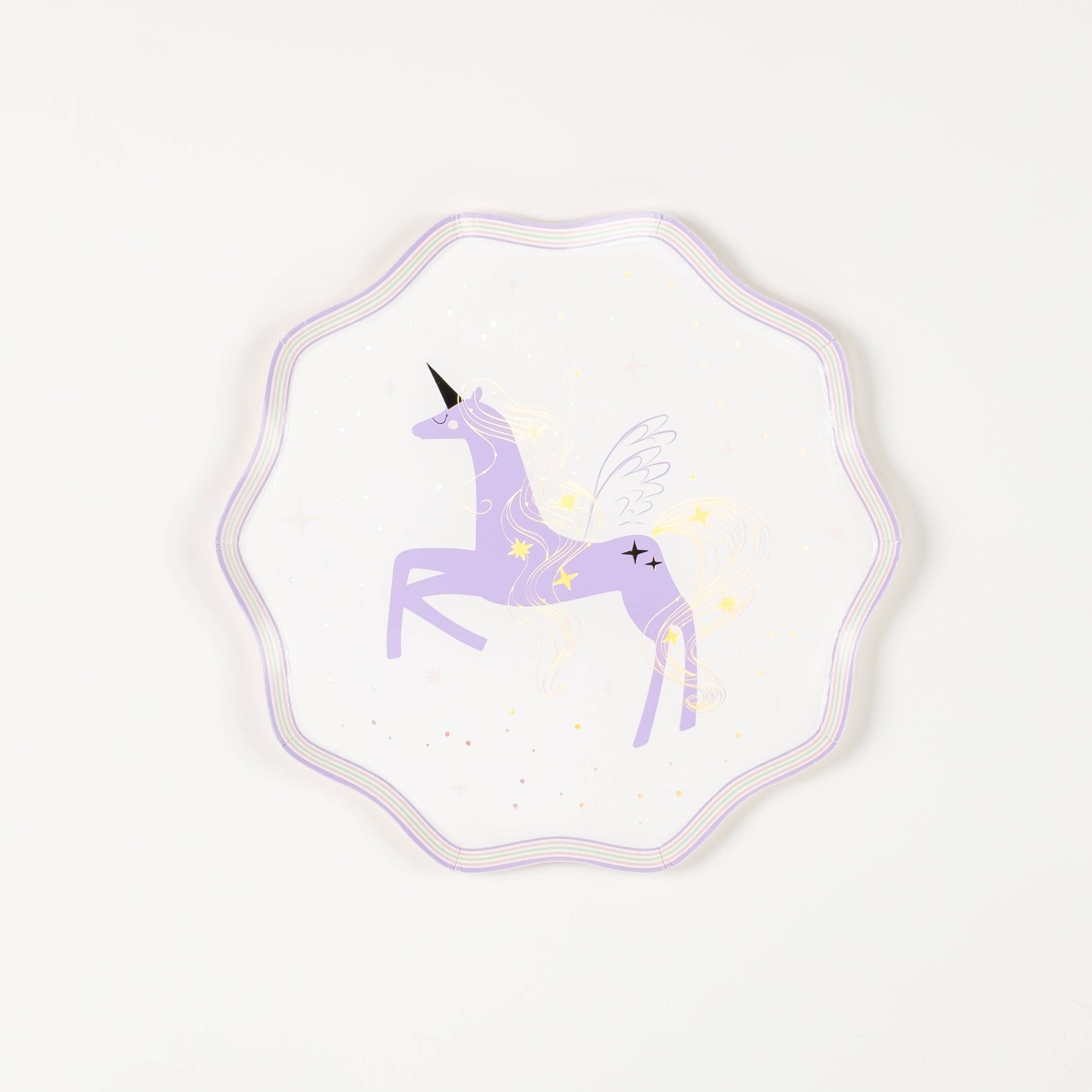 Gatherings by Curated Paperie - Wholesale Disposable Plate - UNI25-DP5- Unicorn Small Plates8