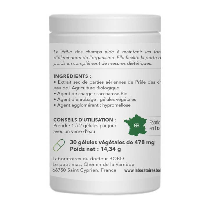 Les Laboratoires du Docteur Bobo - Wholesale Oral Supplement/Vitamin - Food Supplement - BOBO GELULES PRELE DES CHAMPS BIO1