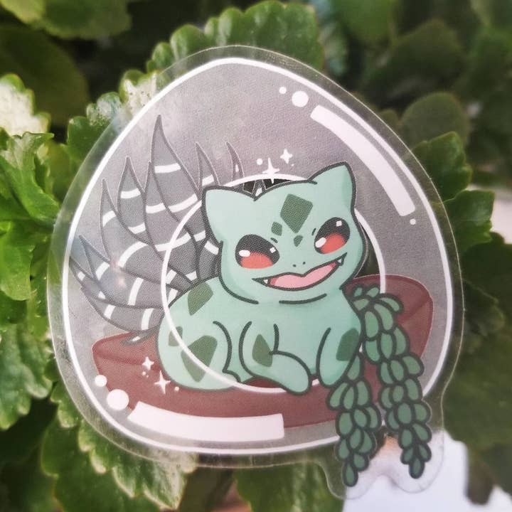 Pokémon Terrariums - Bulbasaur C | Clear Stickers for wholesale by OppaboCo