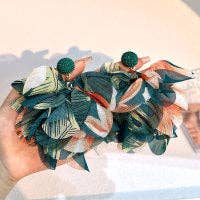 pinkblu02 - Venta al por mayor Pendientes de borla - Pendientes de borla de tela hechos a mano estilo boho para mujer11