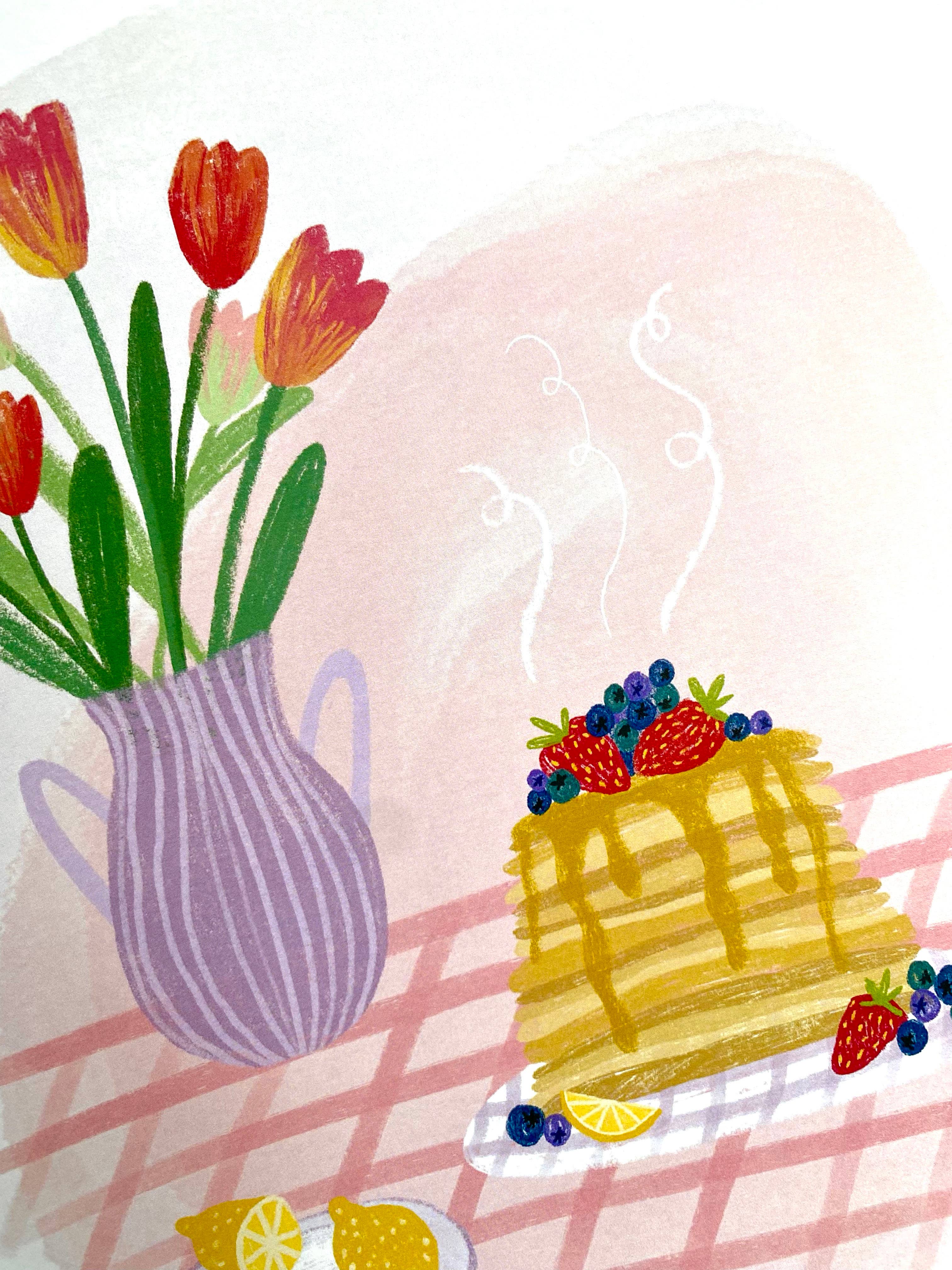 Freya Snow - Wholesale Art Print - Pancakes Print / A4 + A3 / 350gsm Matt Art Print2