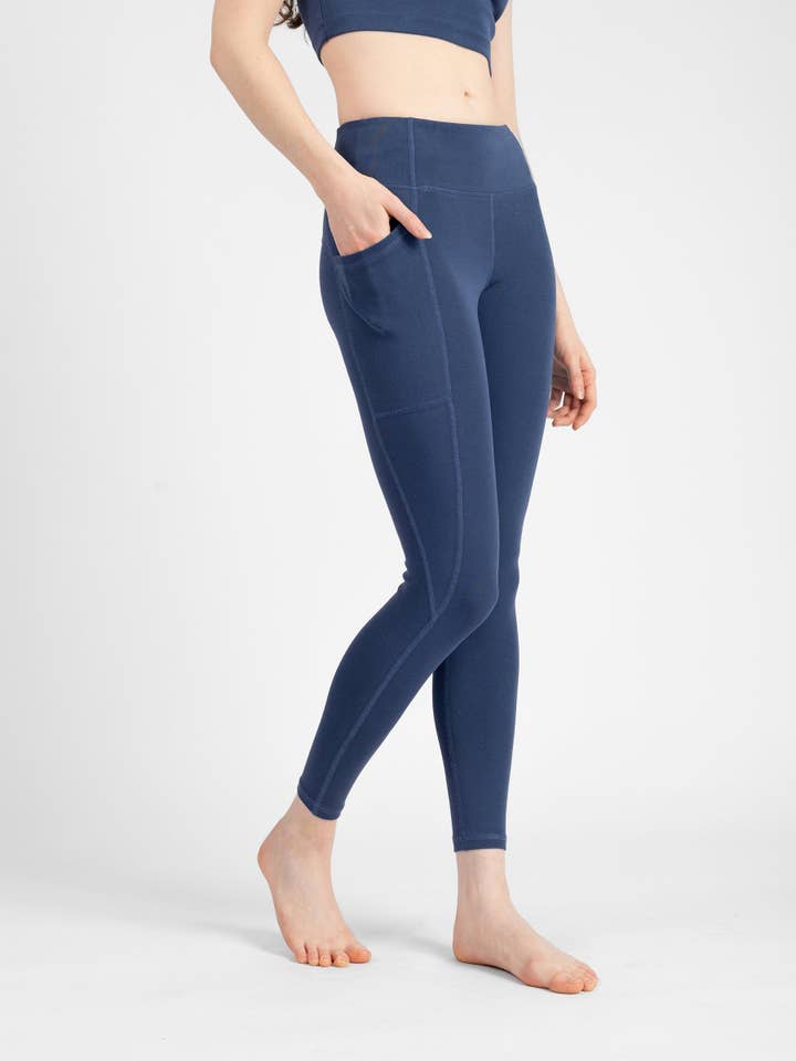 PlantTec™ Organic Leggings | Blueberry for wholesale by Happy Earth