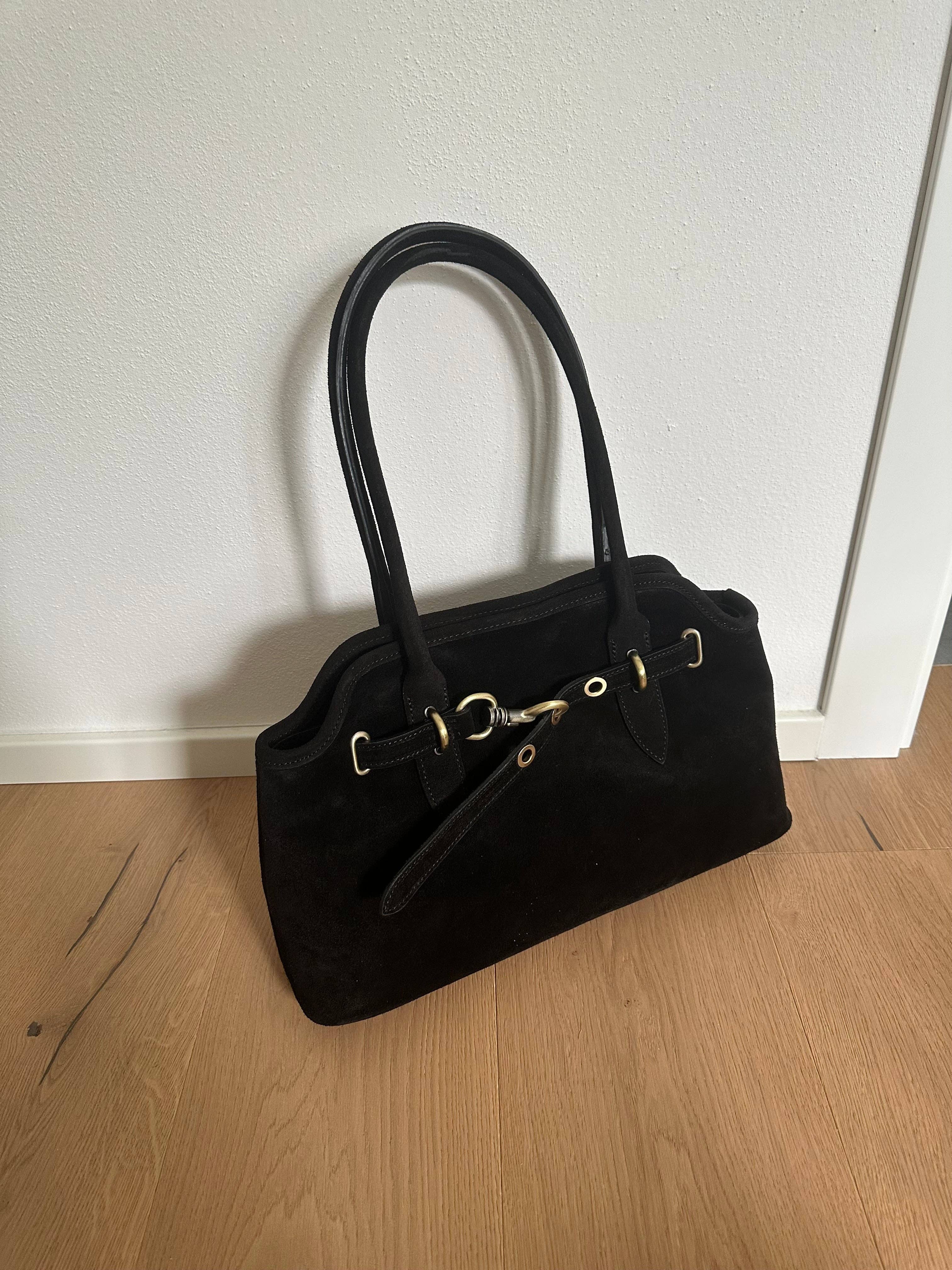 Zhade – Bolsa de ombro – Mulher por atacado – GRACE - bolsa de ombro em camurça genuína2