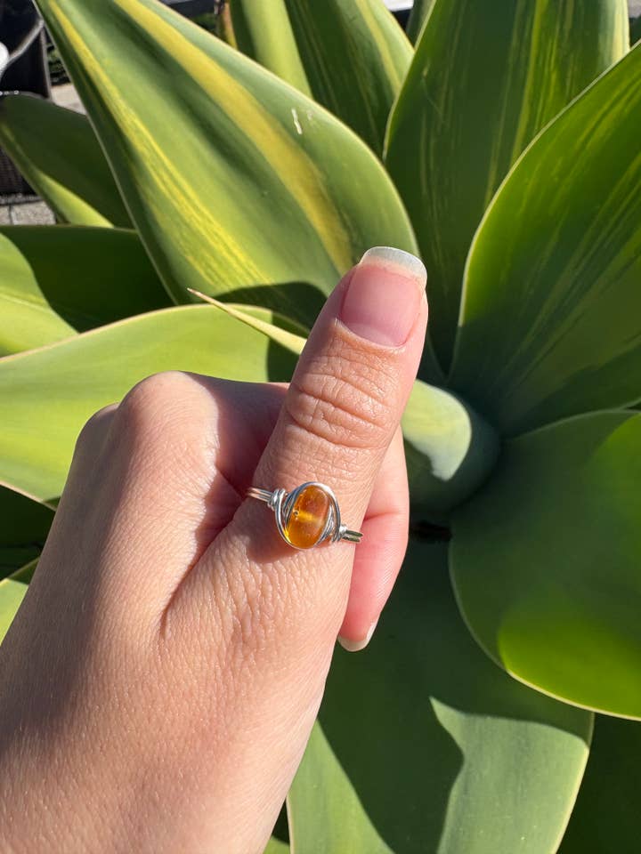 Genuine Brown Sea Glass Silver Plated Ring
for wholesale by Seaside treasures