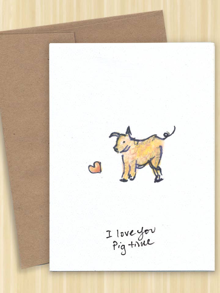 I Love You Pig Time for wholesale by Rosie’s Wonders Connection Cards