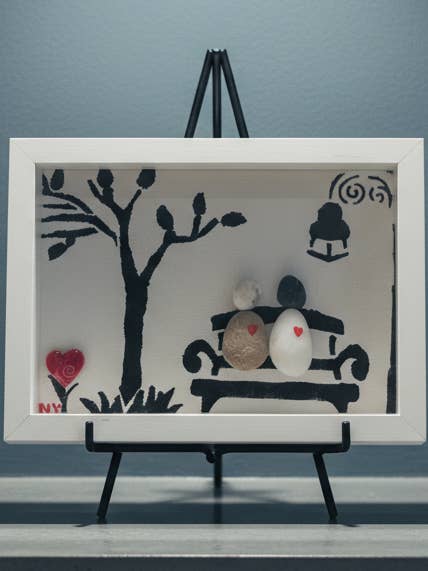 Decoração de casa, moldura de amor 3D feita à mão e pintada à mão, branca por atacado de DesignsNYC