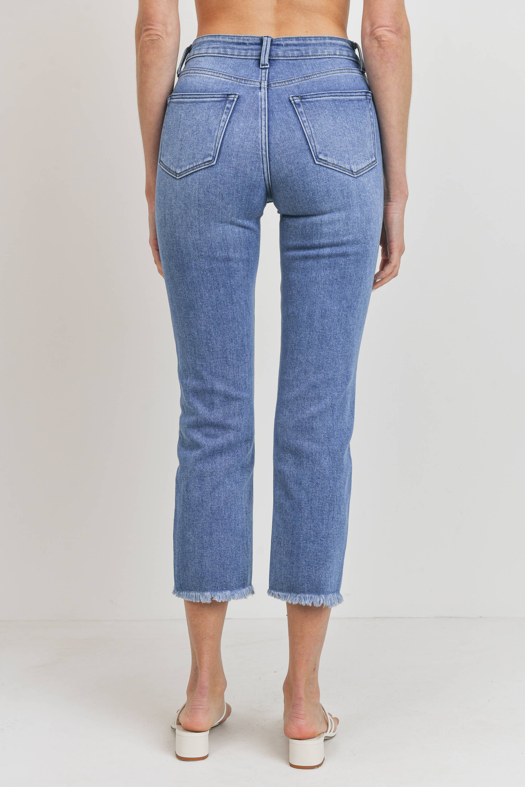 Just USA Jeans - Venta al por mayor Vaqueros - Mujer - JP177 - MED - Liso limpio con detalle de dobladillo2