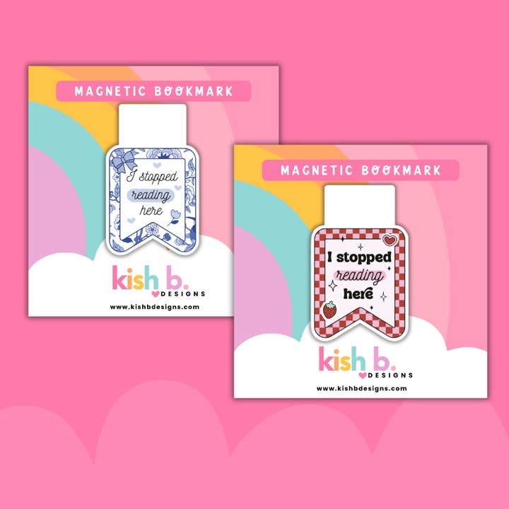 I Stopped Reading Here| Magnetic Bookmark for wholesale by Kish B. Designs
