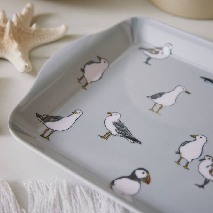 Blue Scatter Tray Coastal Birds for wholesale on Faire2