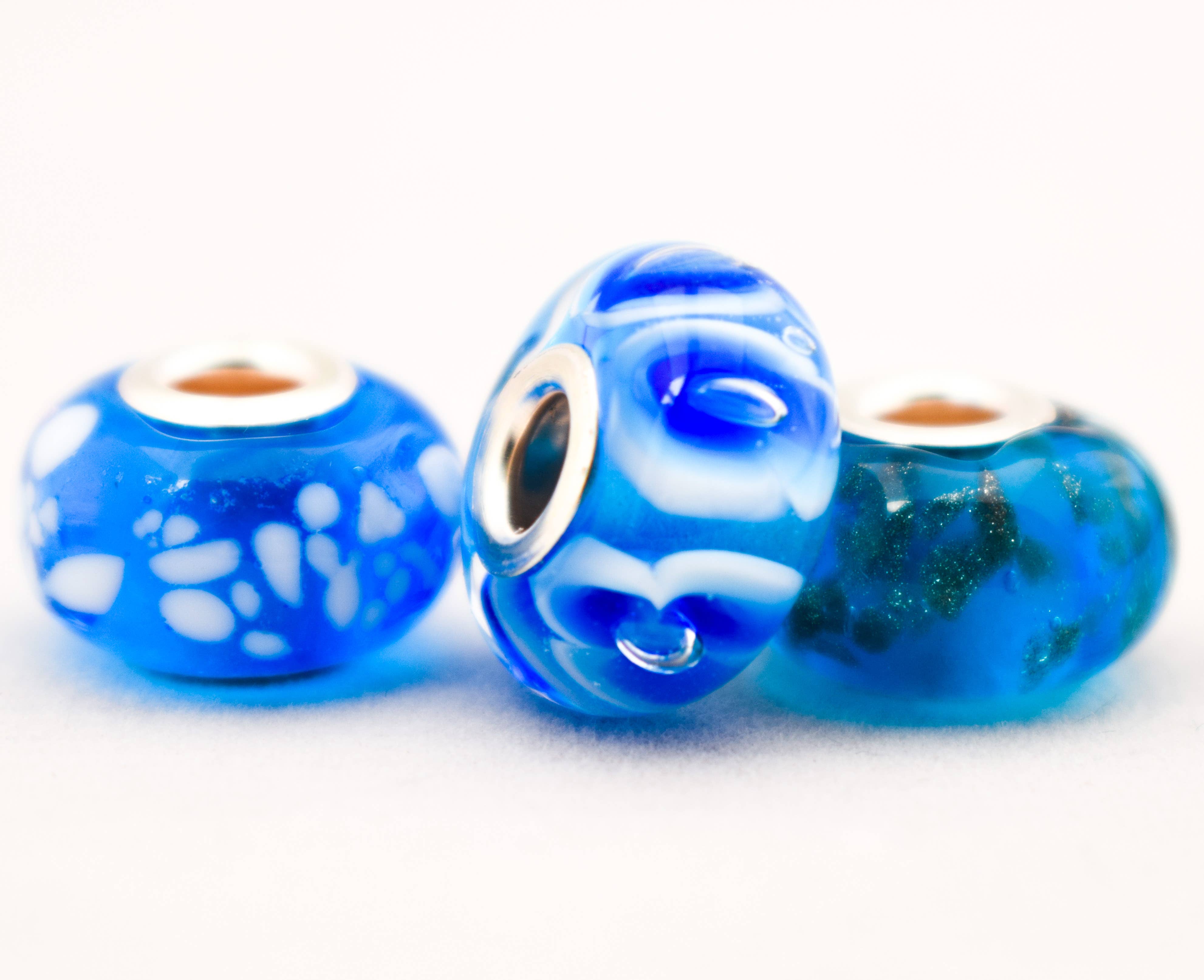 Miriam Fasolato - Wholesale Jewelry Set - 3 charms bracelet set in Murano glass and 925 sterling silver2