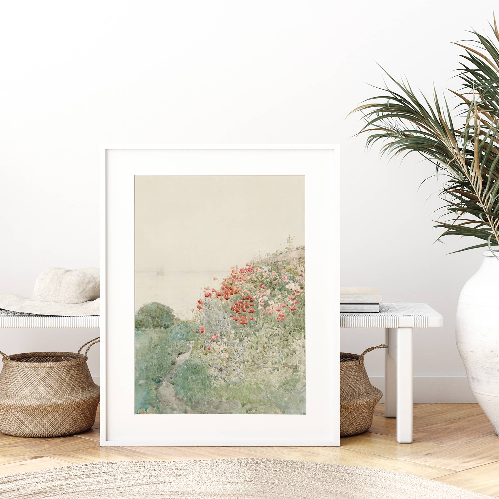 Sugar & Canvas – wholesale Art print – Vintage Poppy Flower Field Landscape Art Print VP3945