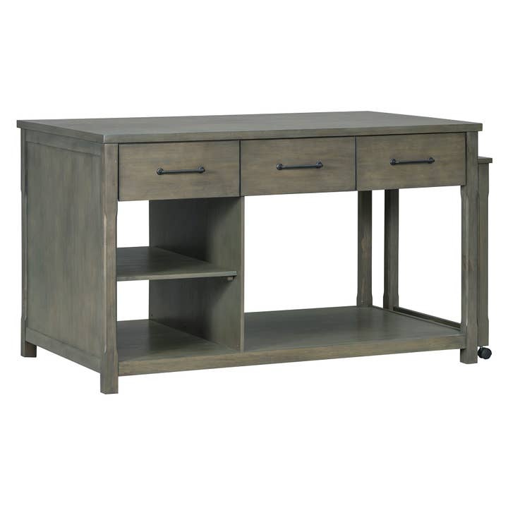 HOMYCASA DESIGN INC - Wholesale Kitchen Storage/Organizer - Extendable Kitchen Island with Power Outlets & Storage8