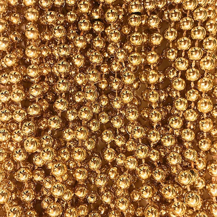 The Mardi Gras Krewe - Wholesale Party Favor - Mardi Gras Beads 33 inch 7mm, 12 Dozen, 144 Necklaces with Doubloon- Bulk Party Favors1