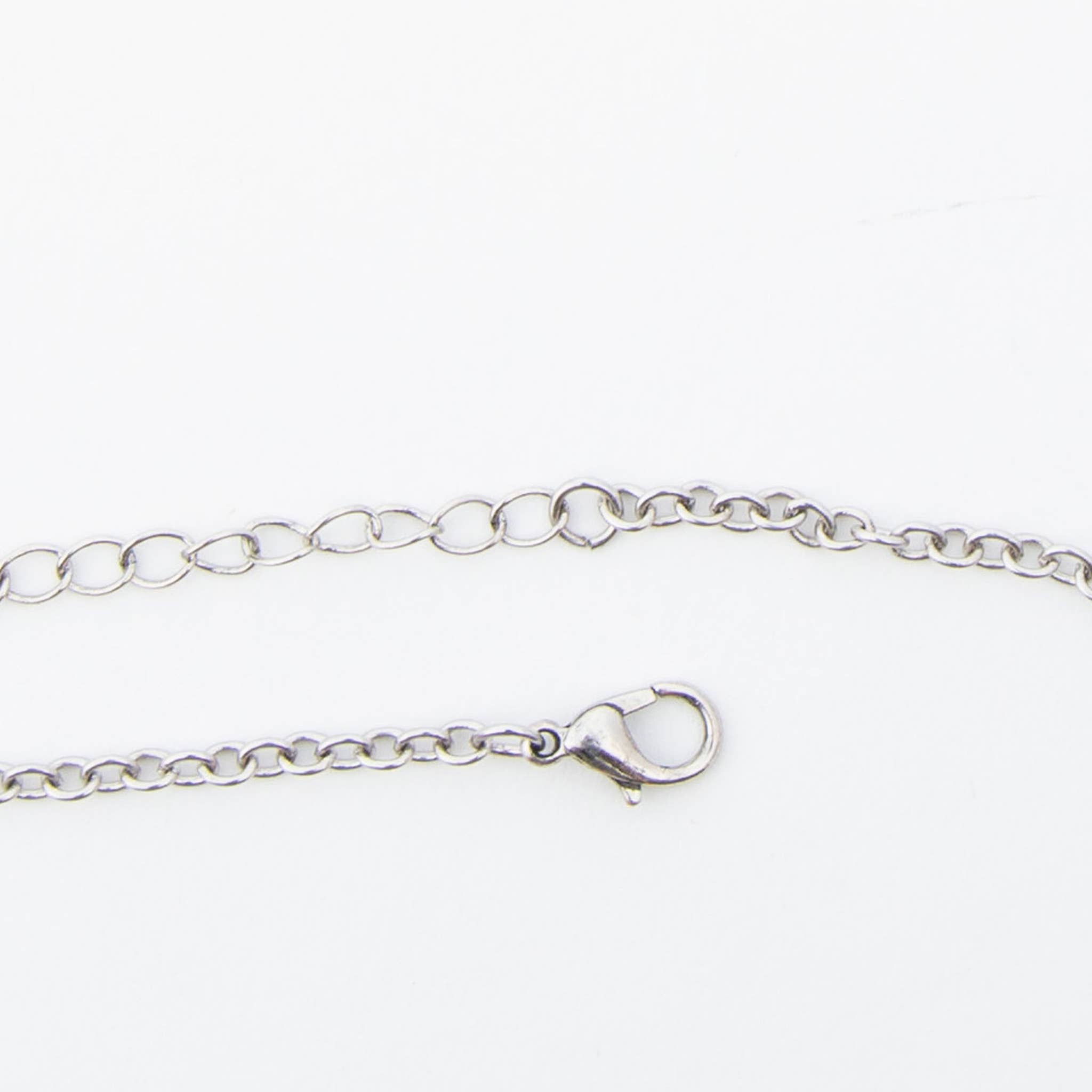 Howard's - Wholesale Pendant/Charm Necklace - Kelley Wire Wrapped Square 18" Silver Pendant Necklace3