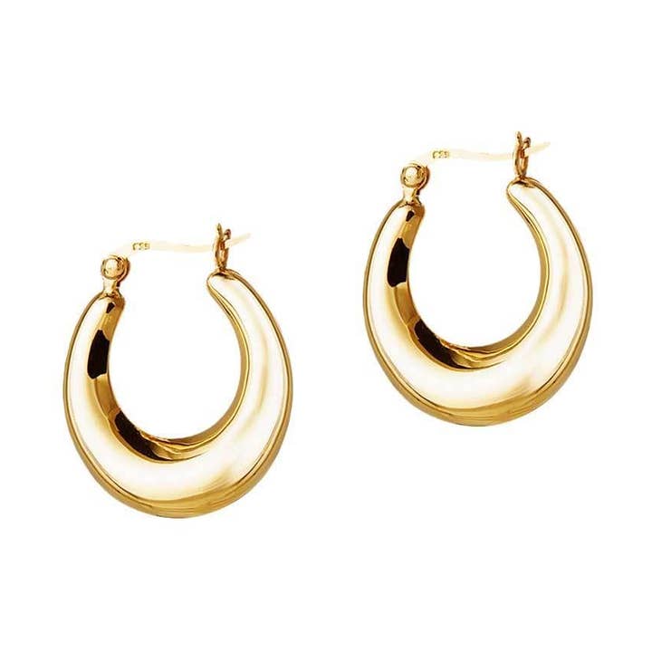 Store forgyldte indiske Hoop øreringe for engroshandel hos Juulry