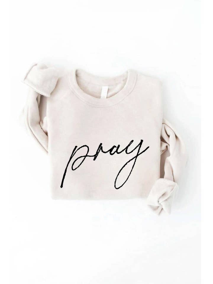 OAT COLLECTIVE - Wholesale Graphic Sweatshirt - Women's - PRAY Graphic Sweatshirt