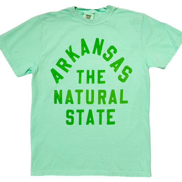 Arkansas the Natural State GREEN on GREEN! for wholesale by AR-T's