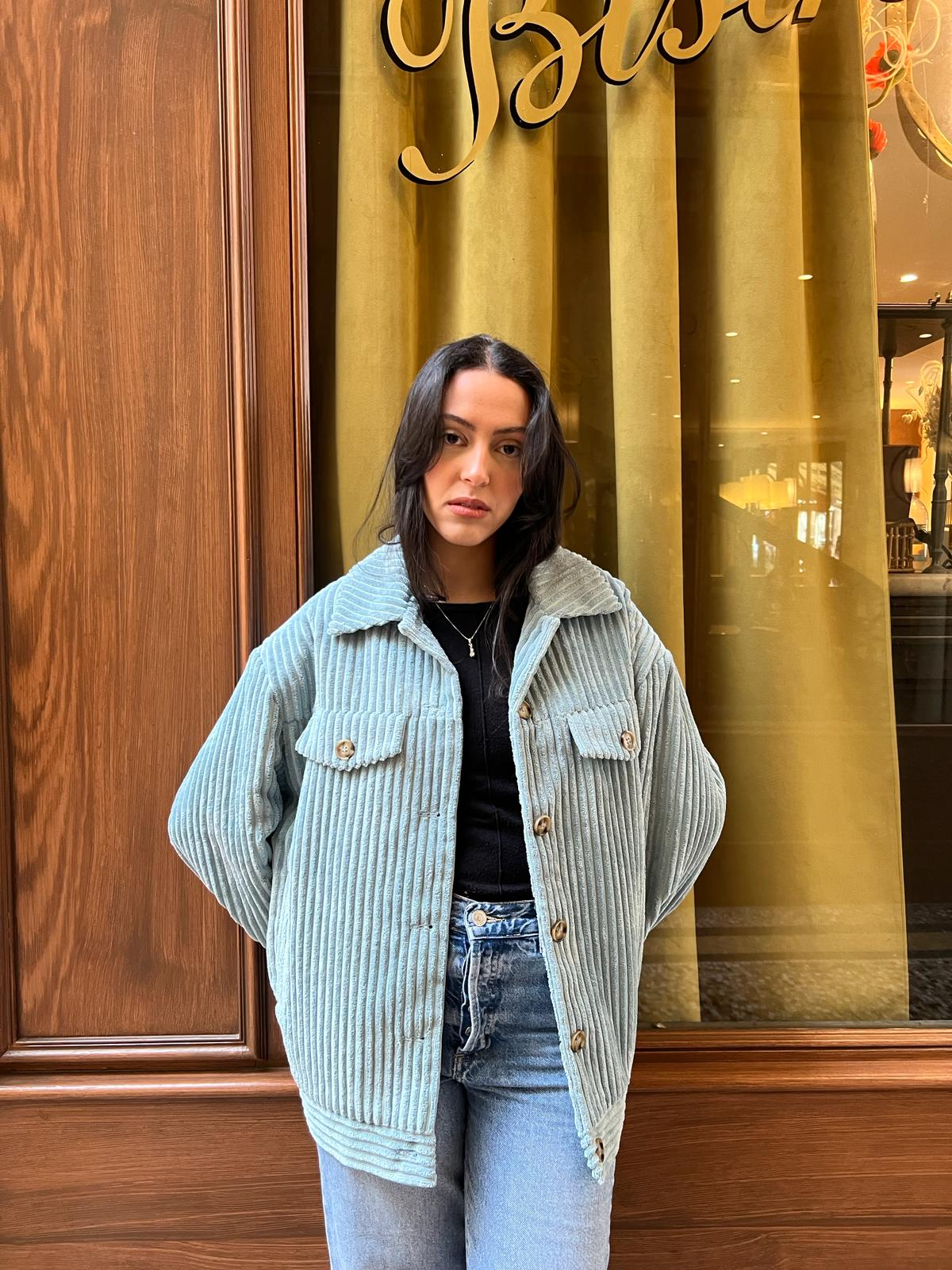 KZELL PARIS – Blusão - Mulher por atacado – Jaqueta de veludo cotelê feminina1