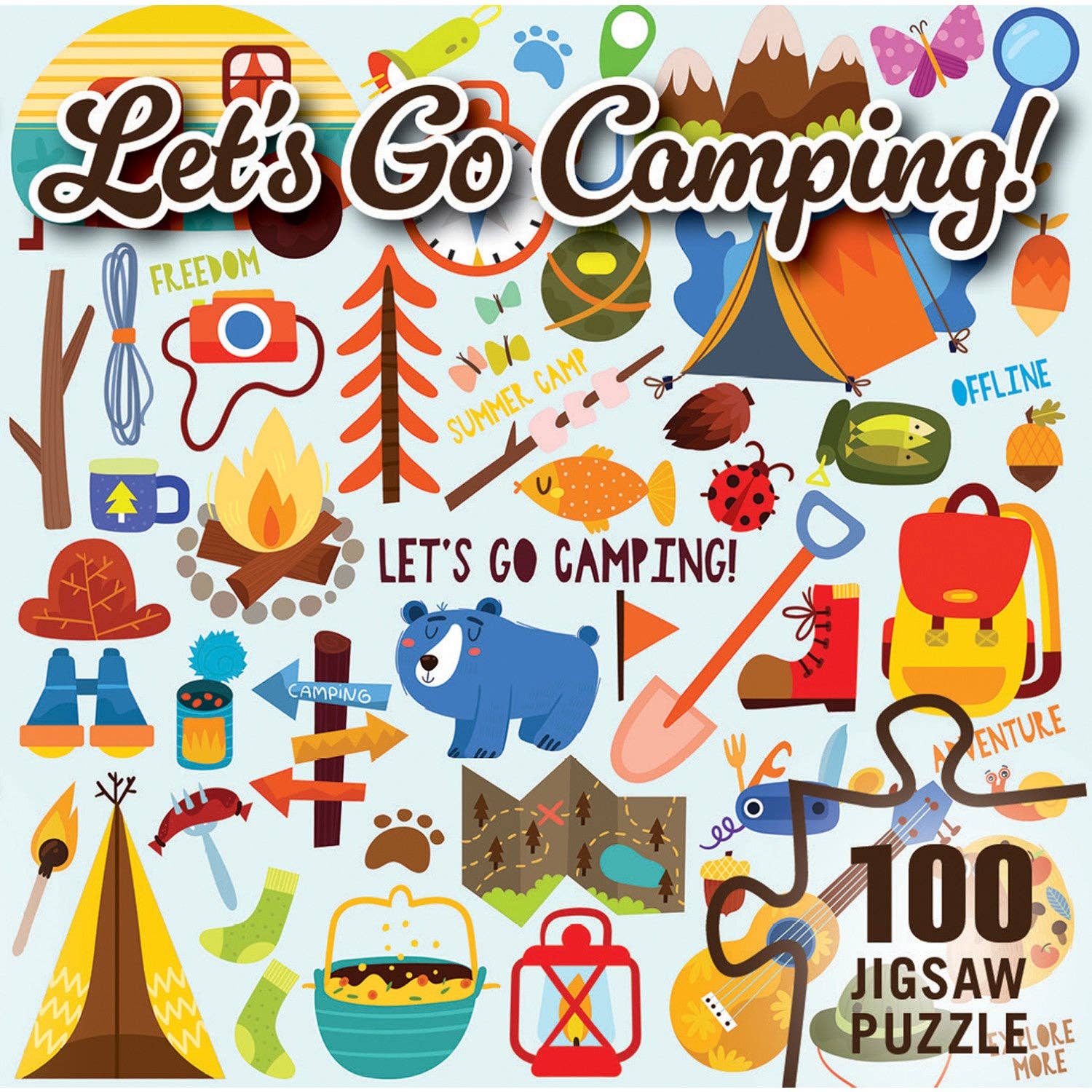 Masterpieces Puzzles - Wholesale Puzzle - Kids - Let's Go Camping 100 Piece Puzzle2
