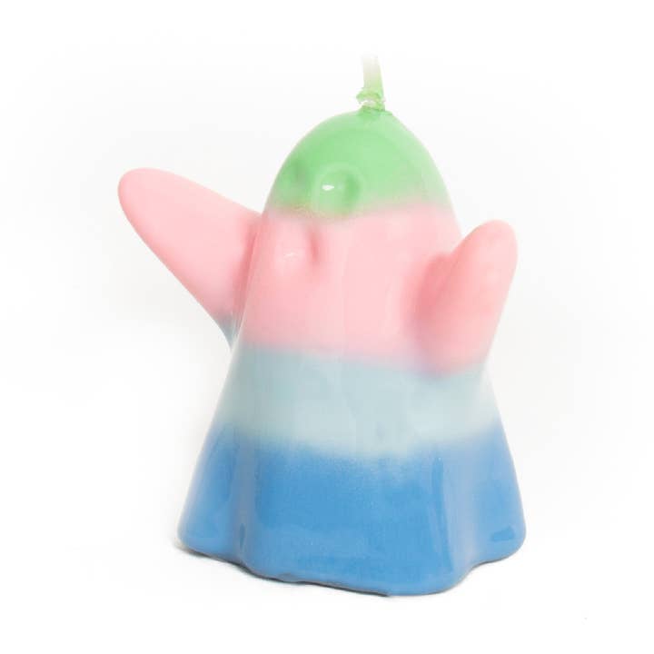 Blauwe spookkaars 'Trick' van Helio Ferretti voor wholesale door Helio Ferretti Candles & Co.