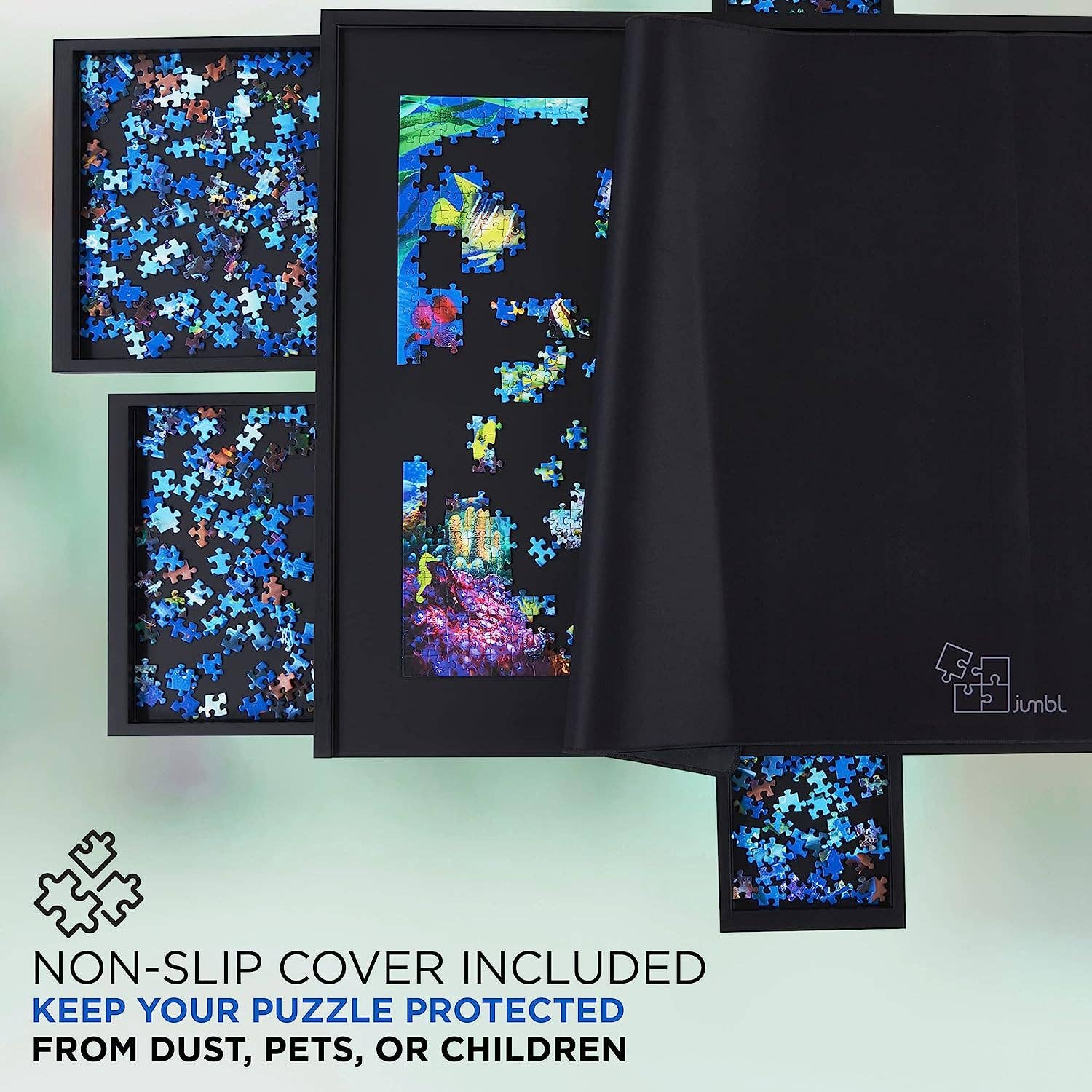 Jumbl – Großhandel Puzzle - Erwachsene – 1500-teiliges Puzzletafel aus Holz, 27 Zoll x 35 Zoll mit Deckel18