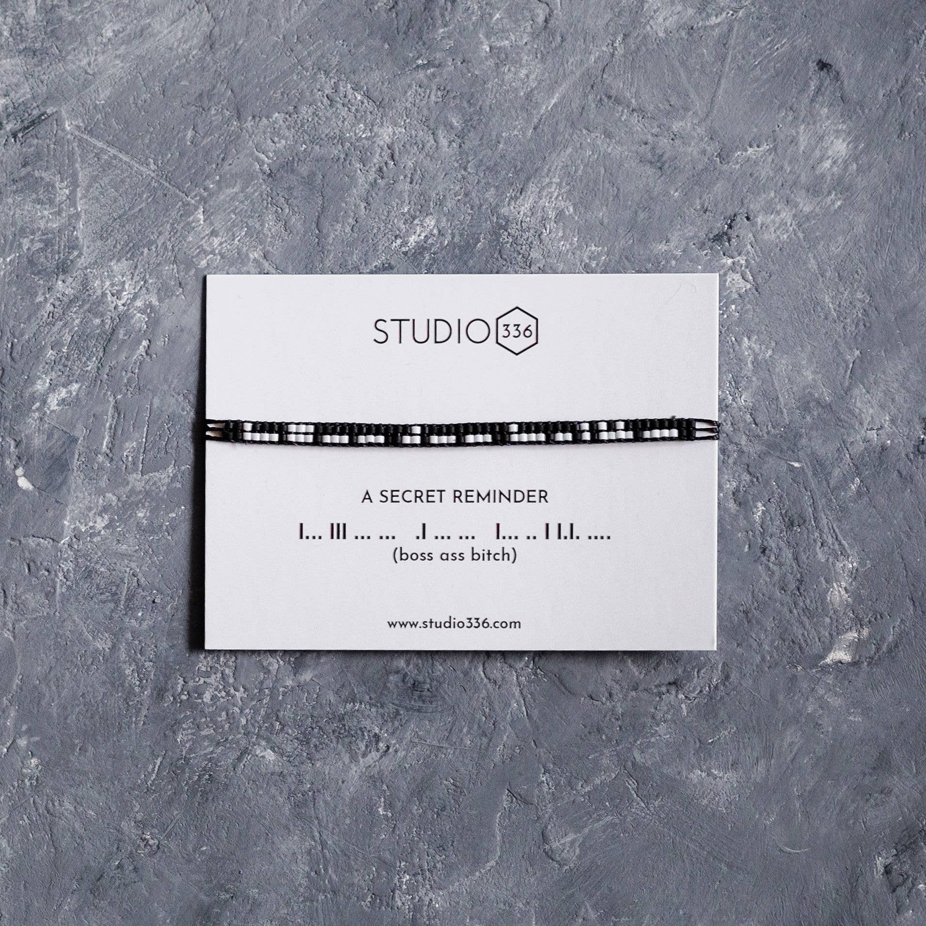 Studio 336 - Wholesale Woven/Braided Bracelet - Boss Ass Bitch Secret Reminder Bracelet1