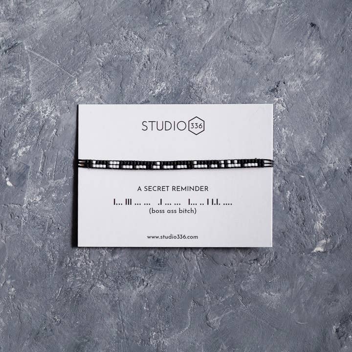 Studio 336 - Wholesale Woven/Braided Bracelet - Boss Ass Bitch Secret Reminder Bracelet1