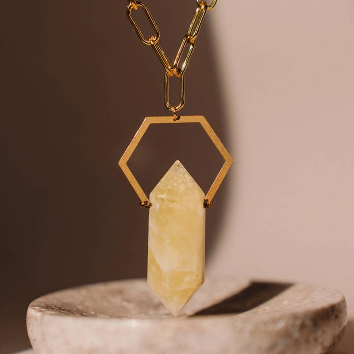 PHOEBE´S - Wholesale Pendant/Charm Necklace - Collar de citrino, joyería de cristal1
