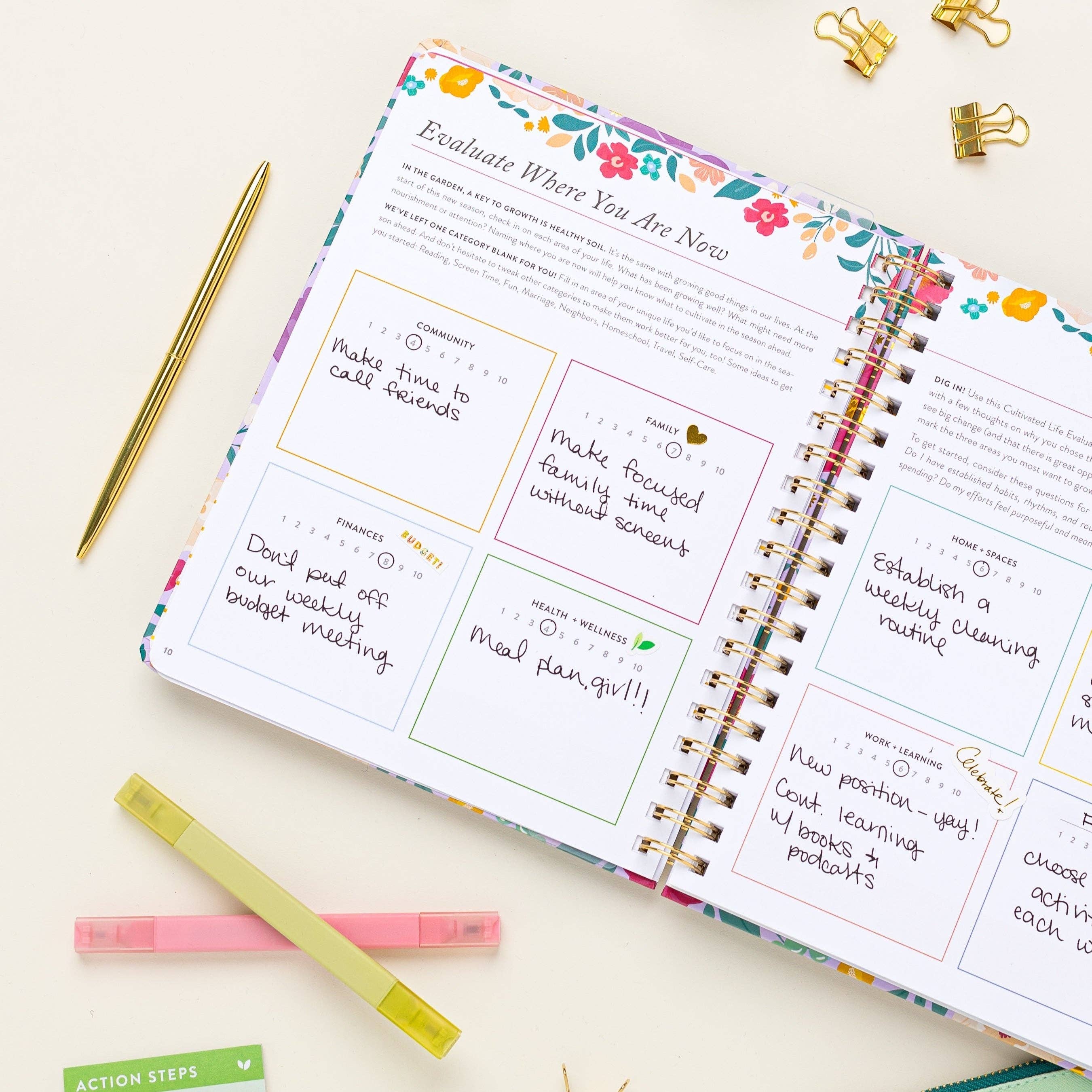 Cultivate What Matters - Wholesale Planner - Fresh Start Weekly Goal Planner | Bold Blooms4