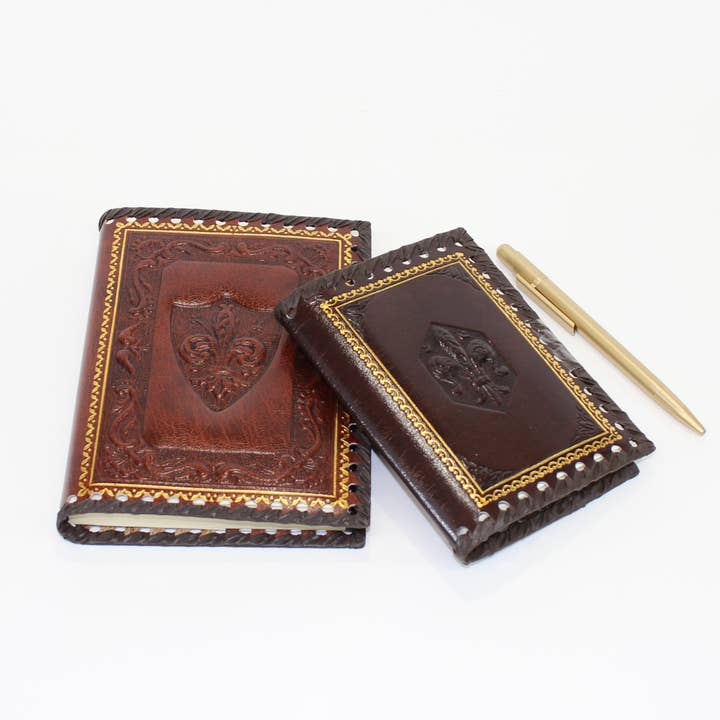 San Lorenzo Design - Wholesale Notebook - Stamped Leather Notebooks, Refillable Lined Pages, Italian