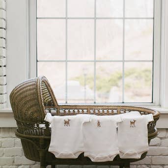 Our Green House - Vente Body (sans pieds) – bébé - Onesie Woodland biologique - Bunny3