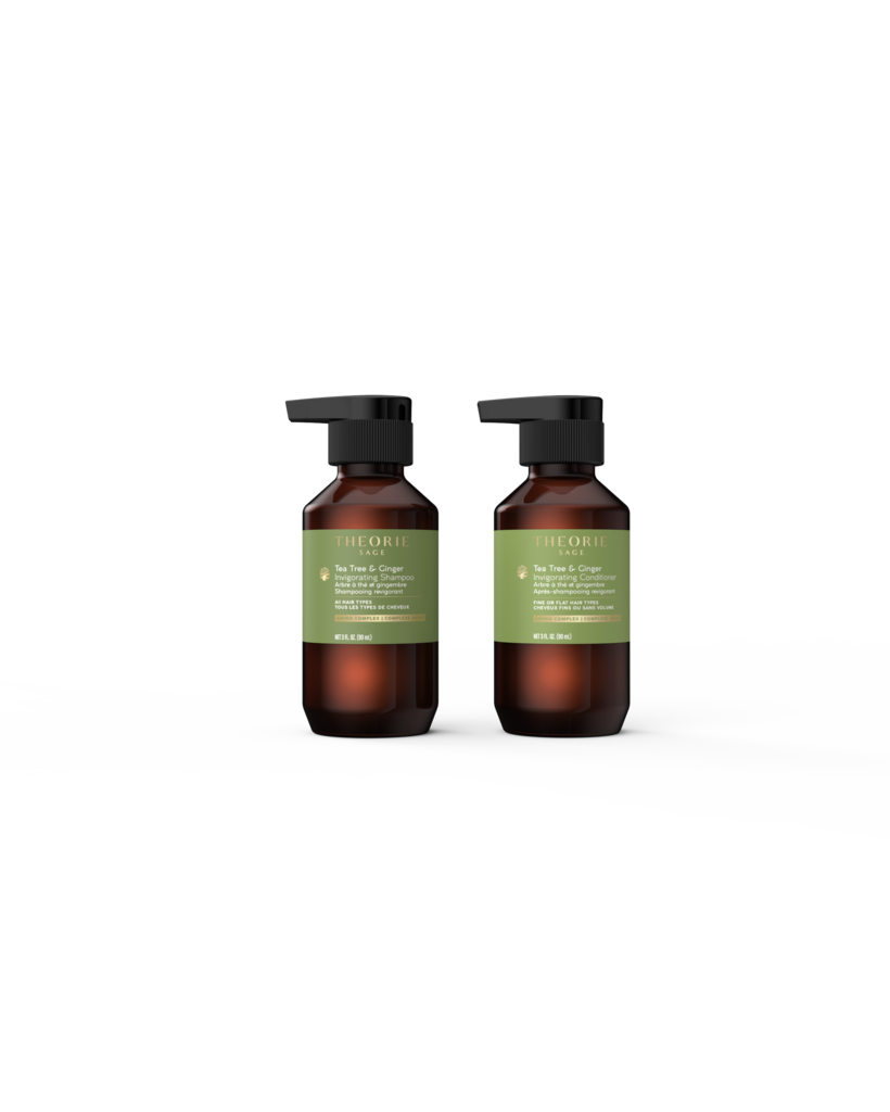 THEORIE – wholesale Shampoo & conditioner set – Tea Tree & Ginger Invigorating Shampoo & Conditioner Travel Set1