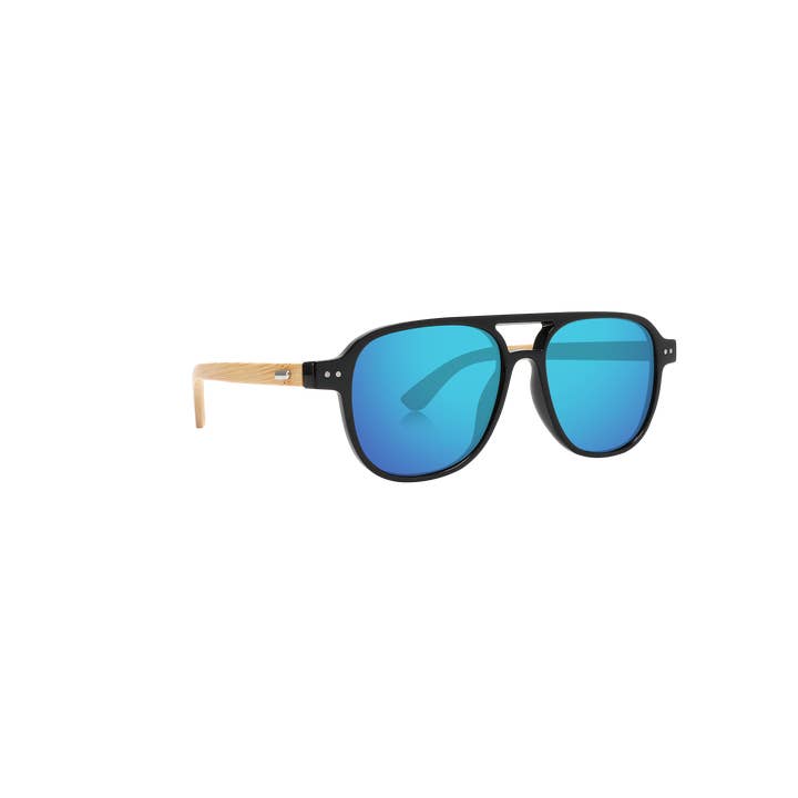 SolarX Eyewear – Großhandel Sonnenbrille – Unisex – 52071-POL/BAM - Polarisierte Trendy Sonnenbrille & Bambus-Bügel